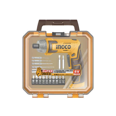 Surubelnita electrica 8V, 6Nm cuplu, 15 trepte, maner ajustabil, set 17 piese [2]