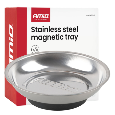 Accesorii Diverse - Tava magnetica din otel inoxidabil, 11cm, organizare suruburi, piese metalice