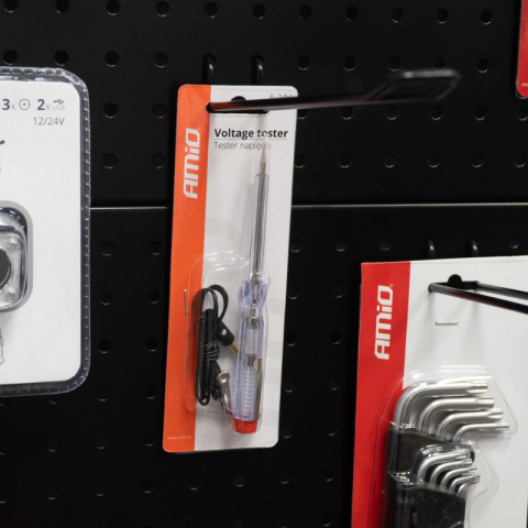 Tester de tensiune, 6-24V, cleste crocodil cu cablu [3]