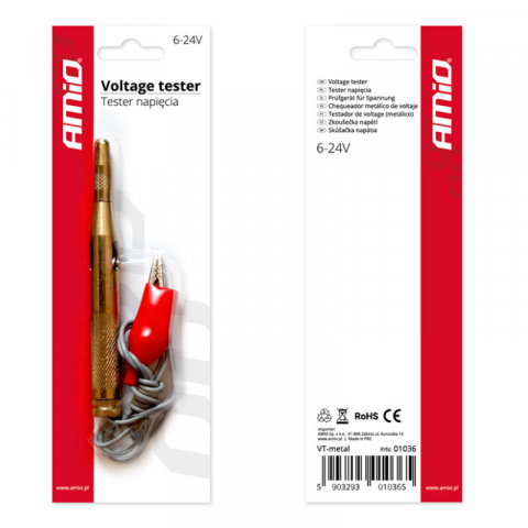 Tester de Tensiune, Auto, 6-24V, Metalic, Cu Ac [2]