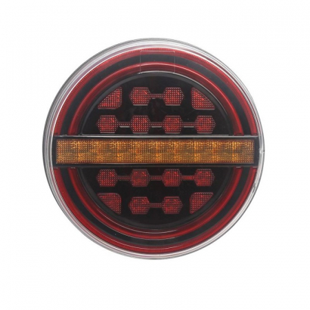 Lumini, Becuri, Proiectoare - Tripla, lampa semnalizare spate rotunda, 139mm, cu 3 functii, pentru remorci si trailere cu semnalizare dinamica - Truck LED L1909
