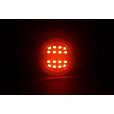 Tripla, lampa semnalizare spate rotunda, 139mm, cu 3 functii, pentru remorci si trailere cu semnalizare dinamica - Truck LED L1909 [2]