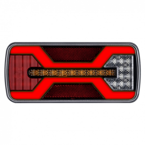 Lampi stop, semnalizare, Triple - Tripla multifunctionala spate, Tripla cu 7 functii, 22 x 10cm, 12/24V, cablu 24cm, Neon