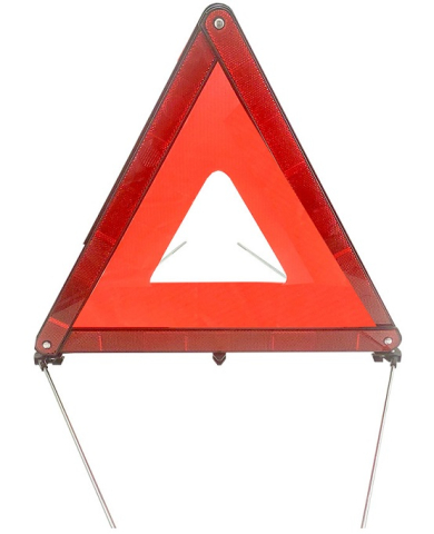 Accesorii Diverse - Triunghi reflectorizant auto, 43 x 43cm, cu suport stabil