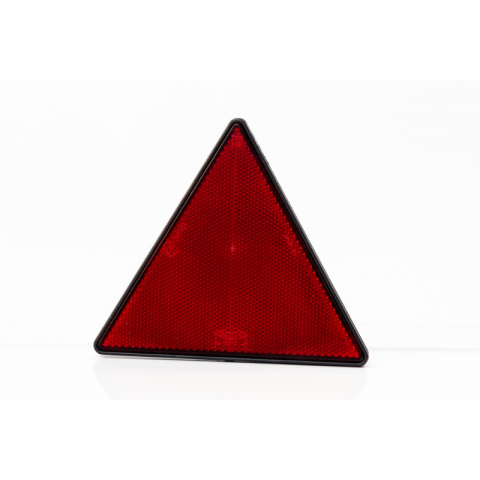 Benzi si placi reflectorizante - Triunghi reflectorizant rosu auto, 15.8cm, cu suruburi
