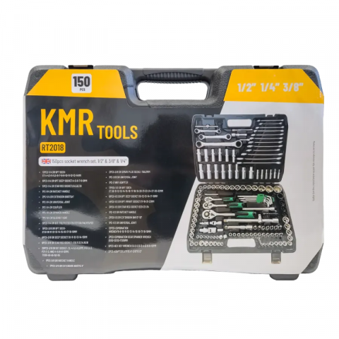 Trusa de chei combinate 150 piese, set tubulare, 1/2" 3/8" 1/4" [1]