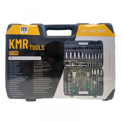 Trusa de chei combinate 172 piese, set tubulare, 1/2" 3/8" 1/4" [4]