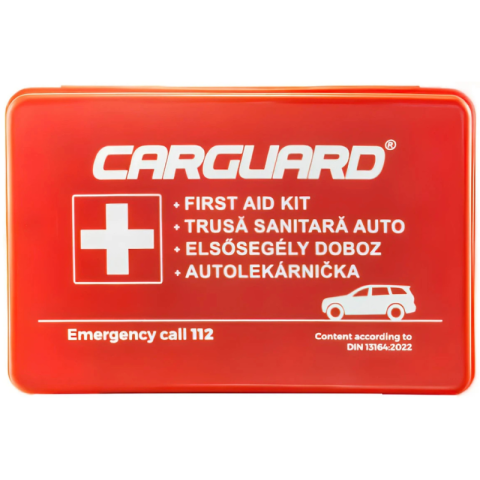Trusa sanitara auto Carguard KPA001, cutie plastic rosu, 22x15x7.5 cm