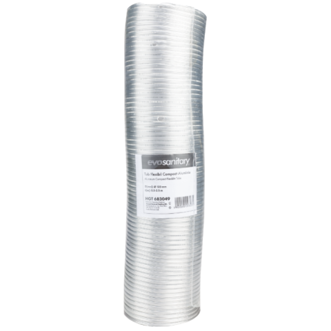 Tub Flexibil Compact Aluminiu, Diametru 15cm, Lungime Extensibila 0.5 - 2.5 m, Rezistent la Coroziune si Temperatura, Pentru Ventilatie [1]