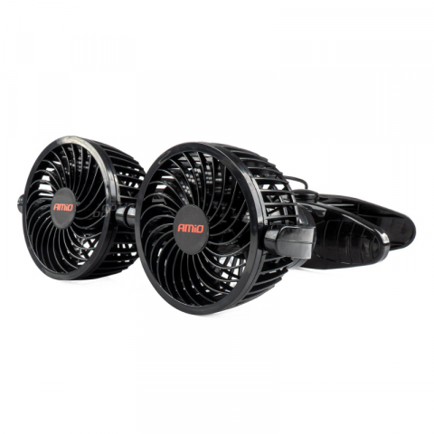 Ventilator Auto Dublu, 12V, 2 x 10cm, cu Prindere Tip Clema