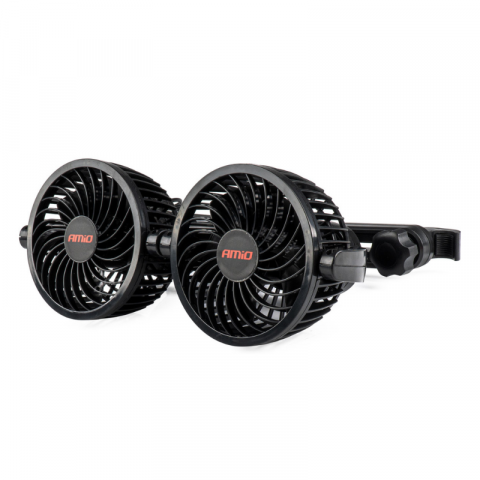 Ventilator Auto Dublu, 12V, 2 x 10cm,  pentru Tetiera, Ajustabil