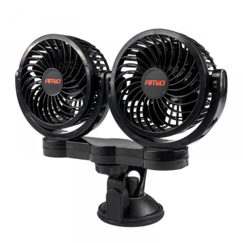 Ventilator Auto Dublu 12V, 2 x 10cm, cu Ventuza [0]