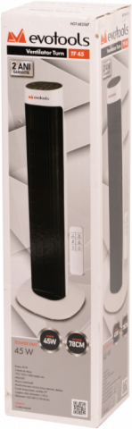 Ventilator Turn, 45W, 3 Trepte Viteza, 3 Moduri Operare, Oscilatie 70 grade, Telecomanda, Timer [1]