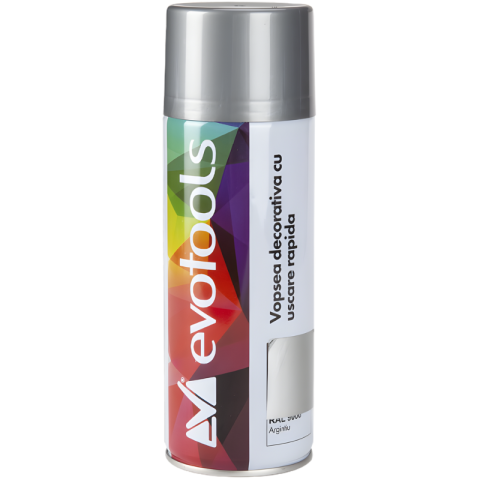Sprayuri, intretinere si cosmetica auto - Vopsea Acrilica Spray, RAL 9006 Argintiu, 400 ml, Uscare Rapida, Metalizata