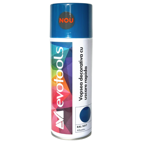 Vopsea spray si antifoane - Vopsea spray decorativa, uscare rapida, albastru RAL 5017, 400 ml