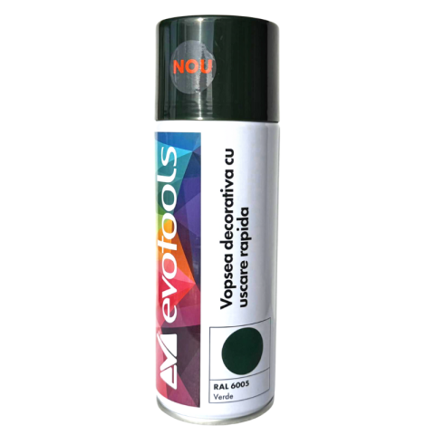Vopsea spray si antifoane - Vopsea spray decorativa, uscare rapida, verde RAL 6005, 400 ml