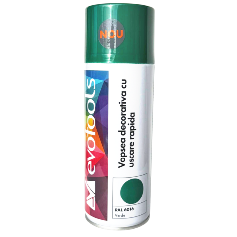 Vopsea spray decorativa, uscare rapida, verde RAL 6016, 400 ml [2]