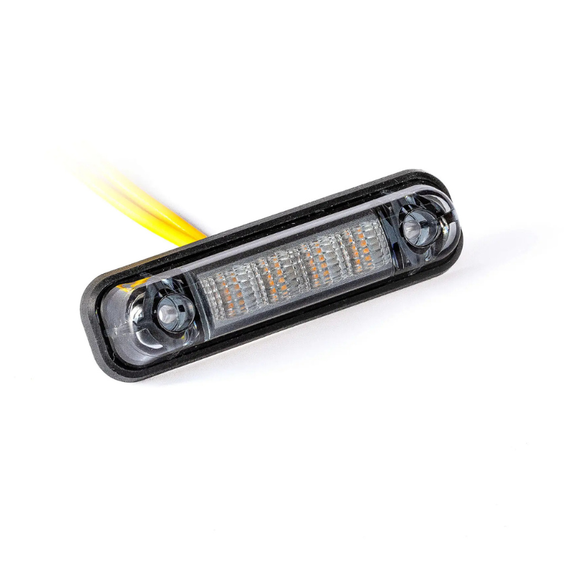 Lampa gabarit LED slim, fumuriu, 12-24V, alb, rosu, galben, 6.83 x 1.93cm Galben