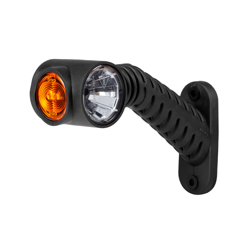 Lampa LED gabarit, brat lung, Graphite, 12 24V, pozitie alb portocaliu rosu, 17.5cm Stanga
