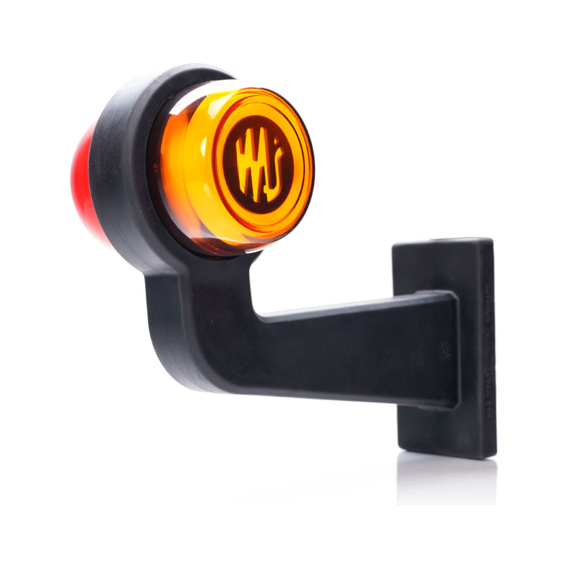 Lampa LED gabarit lateral remorca, suport brat cot drept, 12V-24V, cablu 18cm, METEORS Dreapta