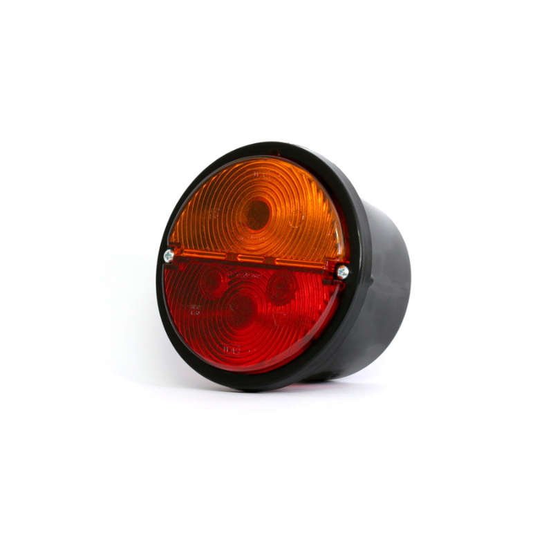 Lampa multifunctionala rotunda spate, tripla cu 4 functii, 12 24V, 13.2 x 8.3cm Dreapta, Fara Lampa Numar