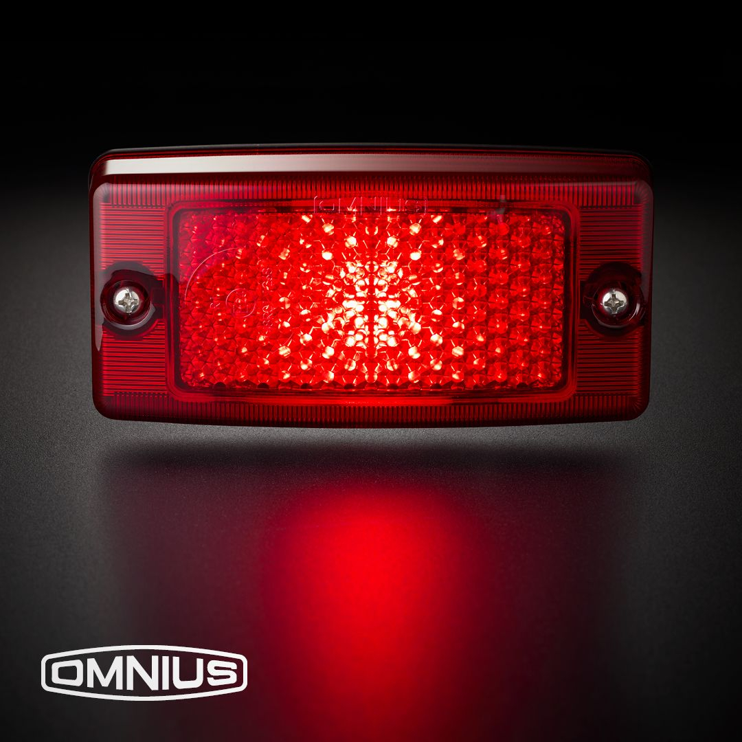 Lampa pozitie LED Omnius Old School, 12 6cm, 12 24V, ECE R148, Alb, Galben, Rosu Rosu
