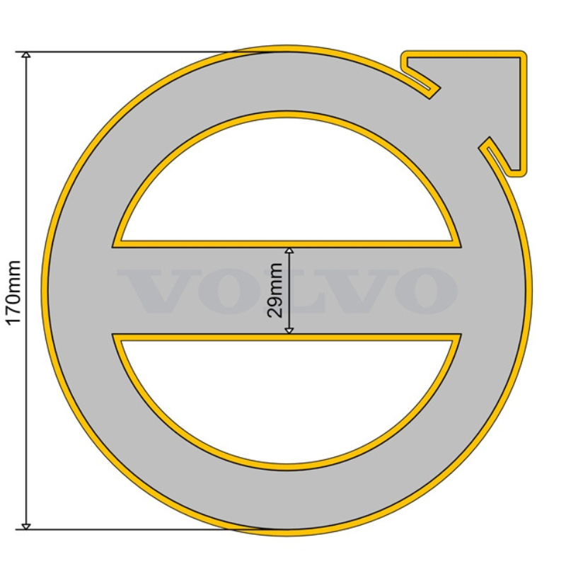 Logo, Iluminare emblema Volvo FH4/FH16 ️ Dauto