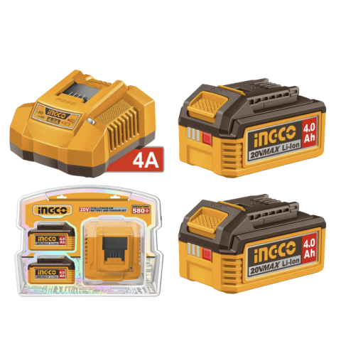 Acumulatori, baterii si incarcatoare scule electrice - Acumulatori Li-Ion, 20V, 4Ah, set 2 bucati, incarcator rapid 4A inclus, indicator LED nivel energie, compatibilitate gama scule p20s