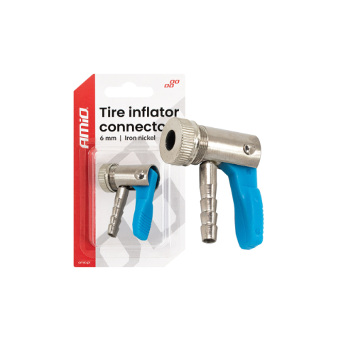 Noutati - Adaptor compresor, 6mm, cuplare rapida, pentru valva anvelopa, rezistent la coroziune