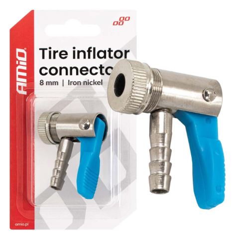 Noutati - Adaptor compresor, 8mm, cuplare rapida, pentru valva anvelopa, rezistent la coroziune