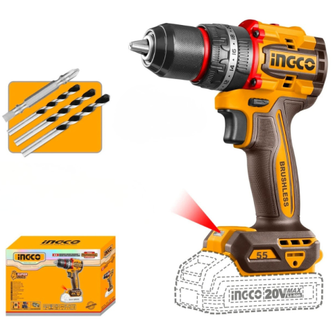 Scule electrice - Bormasina cu Impact 20V, 55Nm, Brushless, Mandrina 13mm, 2 Viteze