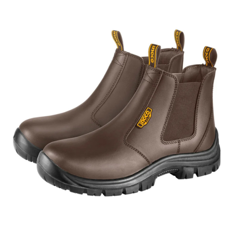 Cizme de protectie - Cizme protectie, piele intoarsa si varf metalic - INGCO SSH08SB