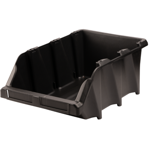 Noutati - Cutie Modulara Ergobox, Negru, Plastic Rezistent, Depozitare Accesorii