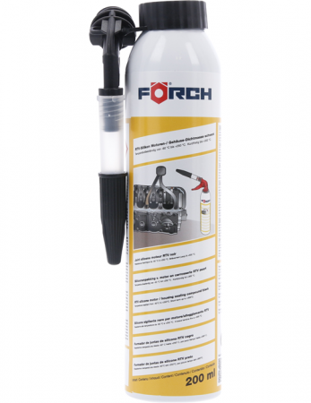 Degripante, lubrifianti, creme si adezivi - Etansant siliconic pentru motoare si carcase RTV, Negru, rezistent la temperatura, Forch, 200ml