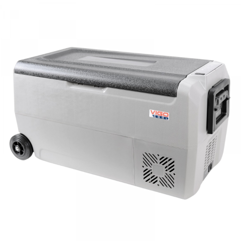Frigidere - Frigider auto portabil cu roti si maner telescopic, 36L, compresor, 12/24/230V, Bluetooth si Aplicatie