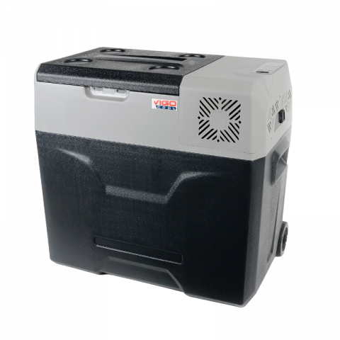 Frigidere - Frigider auto portabil cu roti, VigoCool 50L, compresor, 12/24/230V, Bluetooth