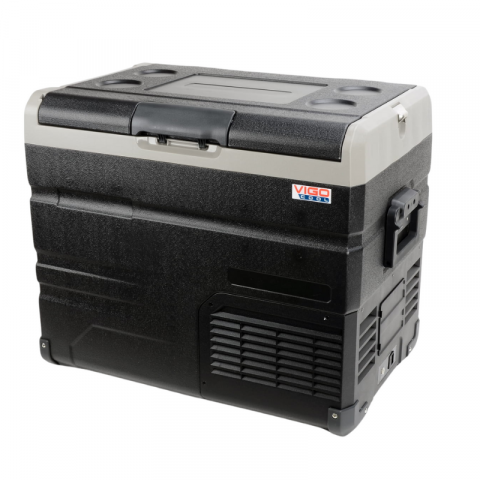 Frigidere - Frigider auto portabil VigoCool 50L, compresor, 12/24/230V, Bluetooth, Baterie si incarcare solara