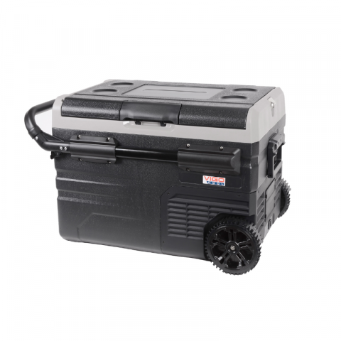 Frigidere - Frigider portabil dublu cu compresor Vigo Cool 35L 12/24/230V cu roti si maner si aplicatie Bluetooth