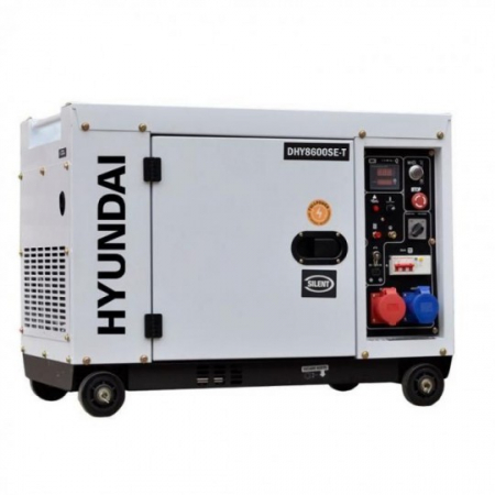 Scule electrice - Generator de curent trifazat cu motor diesel HYUNDAI DHY8600SE-T