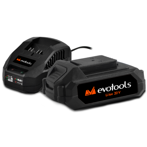 Scule electrice - Kit Acumulator 2.0Ah si incarcator Rapid, 20V, Power EvoTools