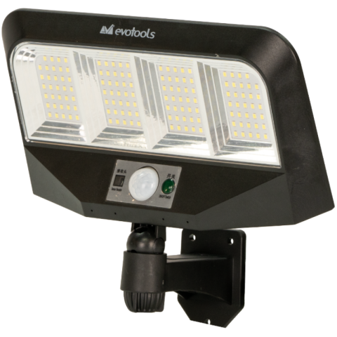 Casa si Gradina - Lampa solara LED, senzor miscare, telecomanda, 5W, 250lm, iluminat exterior, IP54, fara cabluri