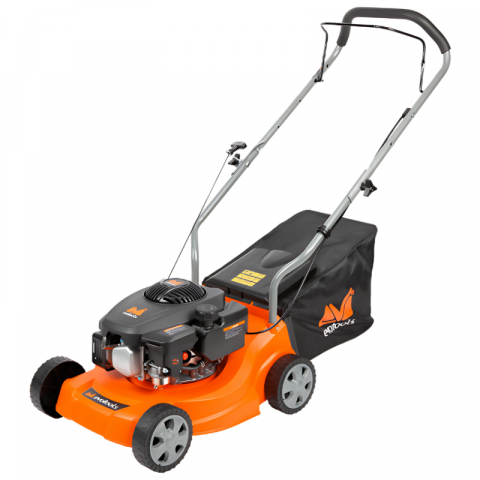 Coase electrice, Motocoase, Trimmere si Accesorii - Masina de Tuns Iarba pe Benzina, 3 CP, 390 mm Latime Taiere, Sac 35L, 131cc