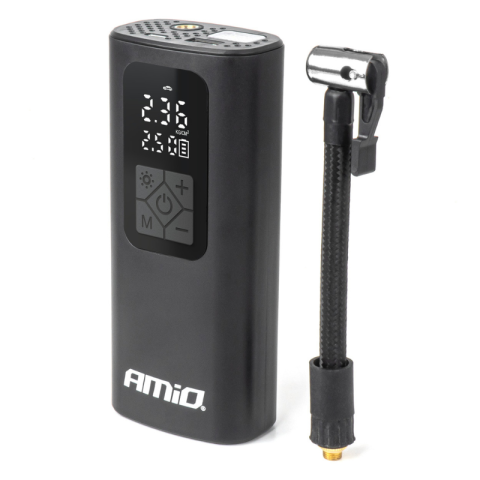 Noutati - Pistol umflat roti cu acumulator 4000mAh, portabil, fara fir, 10 bari, display digital, USB-C