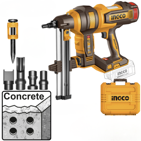 Compresoare, scule pneumatice si accesorii - Pistol cuie beton 20V, 19-40mm, motor brushless profesional
