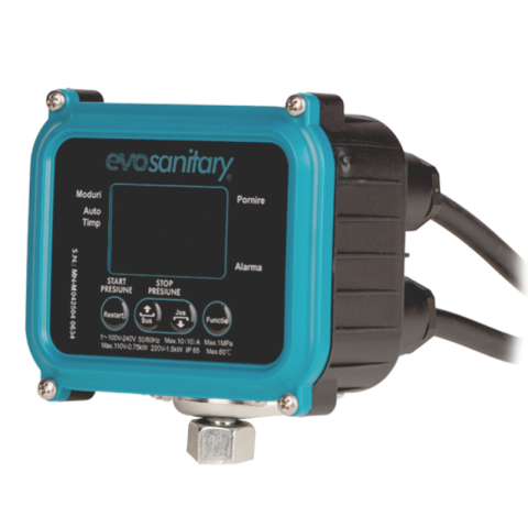 Noutati - Presostat electronic digital cu afisaj color, 1.5 kW, 10A, presiune reglabila 0.5-9.5 bar, IP65