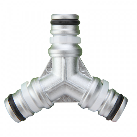 Casa si Gradina - Racord Furtun, 3 Cai, Aluminiu, Rezistent Coroziune, Distributie Uniforma