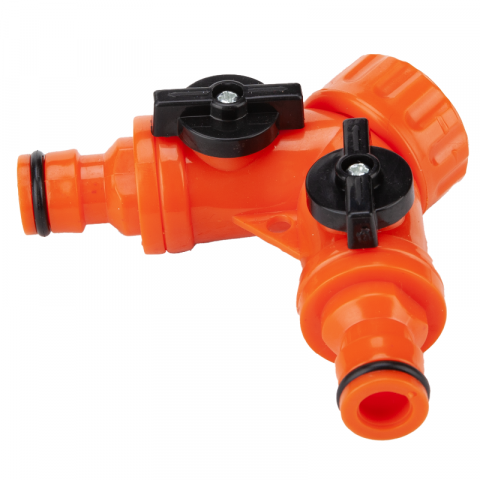 Casa si Gradina - Racord Y Furtun, 3/4'', Clapeta Control Flux, ABS, Rezistent Coroziune