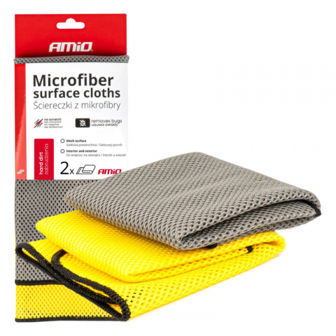 Perii si lavete auto - Set 2 bucati Lavete, Microfibra Profesionale pentru Curatare Suprafete, 40x40cm, 280g/m²