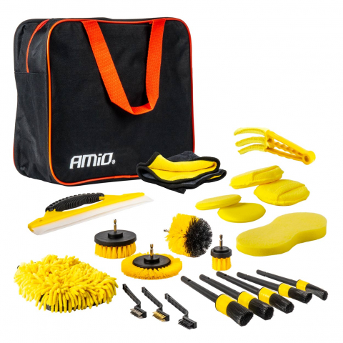 Perii si lavete auto - Set Complet Curatare si Detailing Auto, 22 Piese