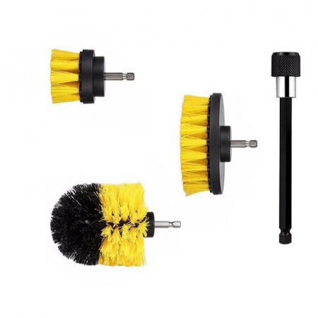 Perii si lavete auto - Set de 4 piese, perii pentru curatare si intretinere auto, universale
